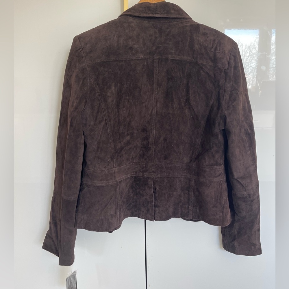 Drake & White brown suede leather jacket size large NWT - Picture 2 of 4